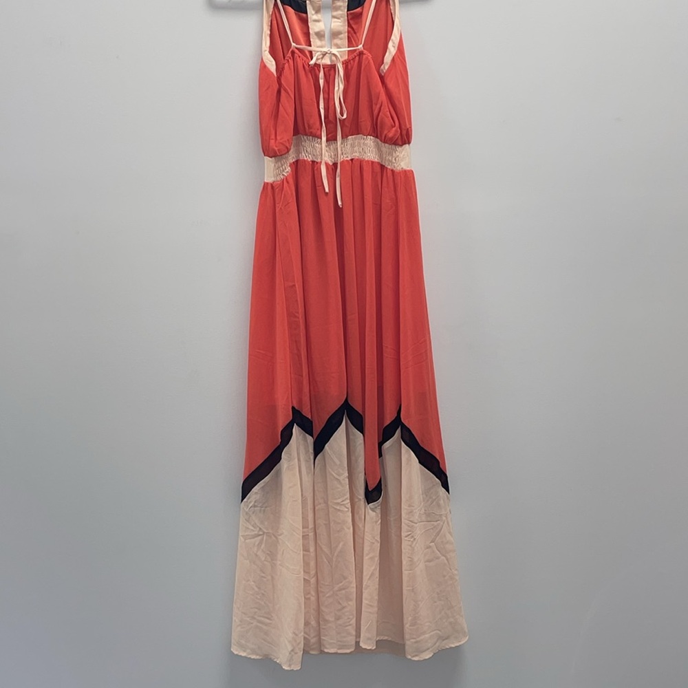 “Lucy Paris” Size Large Color Block Maxi Dress - image 3